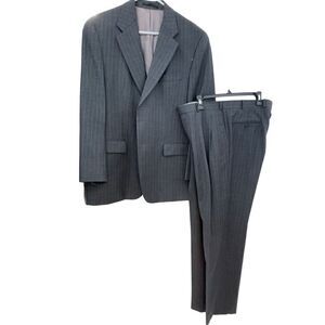 Dillards Ralph  Ralph Lauren pinstriped suit  92 % wool 8% cashmere 41R inseam 3